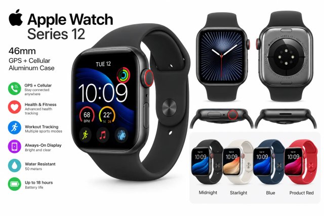 Apple Watch Series 12 46mm GPS+Cellular Aluminum Case
