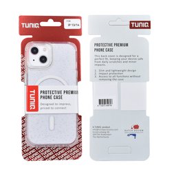 TUNIQ Чохол-накладка для iPhone 14 — Magsafe — Блискітки — Підвіска — колір: прозорий 3