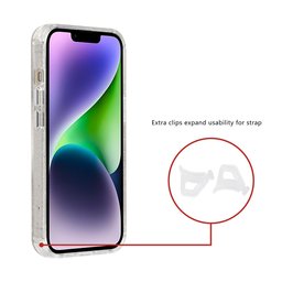 TUNIQ Чохол-накладка для iPhone 14 — Magsafe — Блискітки — Підвіска — колір: прозорий 2