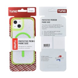 TUNIQ Чохол-накладка для iPhone 14 — Magsafe — Блискітки — Підвіска — колір: зелений 3