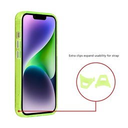 TUNIQ Чохол-накладка для iPhone 14 — Magsafe — Блискітки — Підвіска — колір: зелений 2