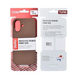 TUNIQ Чохол-накладка для iPhone 16 — Повністю силіконовий — колір: коричневий 3