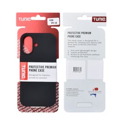 TUNIQ Чохол-накладка для iPhone 16 — Повністю силіконовий — колір: чорний 3