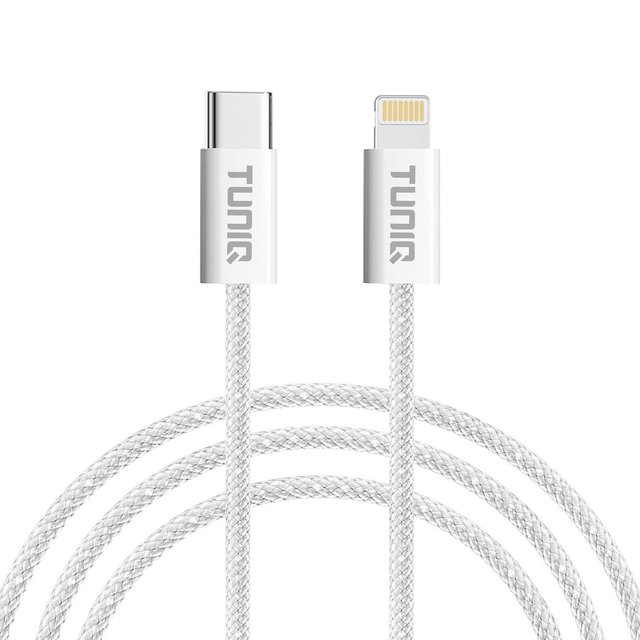 TUNIQ USB-C На Lightning 100cm — Кабель швидкого заряджання — колір: білий