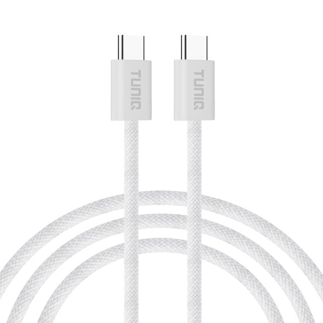 TUNIQ USB-C На USB-C Кабель 200cm — Кабель швидкого заряджання — колір: білий