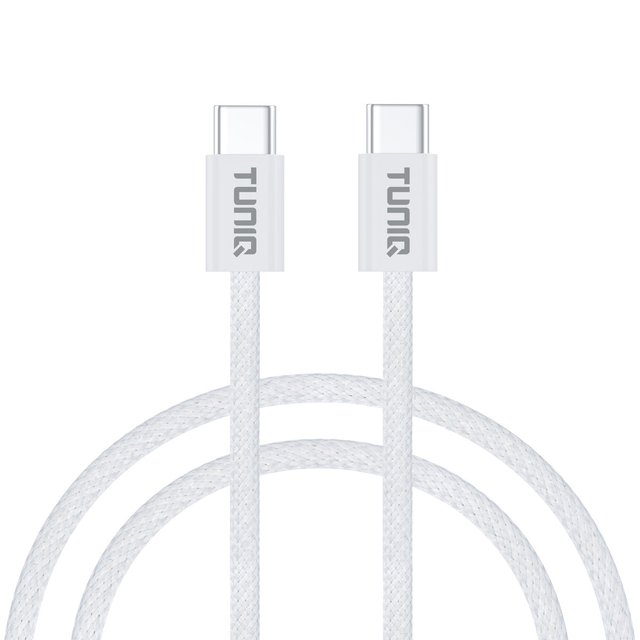 TUNIQ USB-C На USB-C Кабель 100cm — 60W — колір: білий