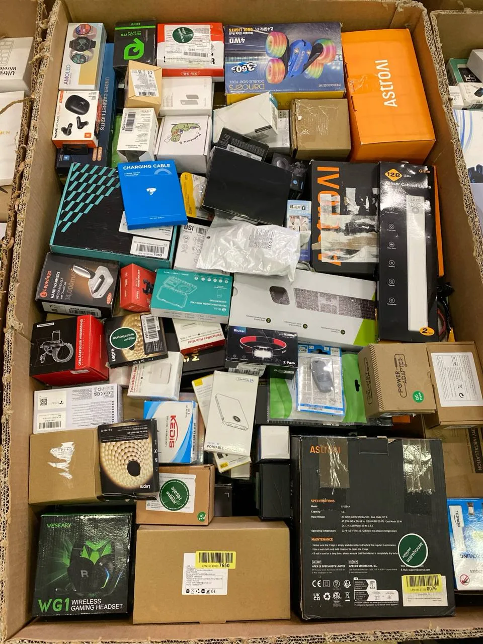 Amazon paleta 35 — Amazon vratky — malá elektronika