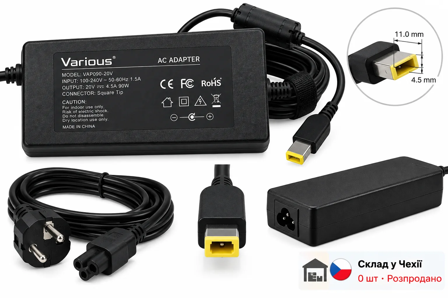 Various Square Tip 20V 90W (4.5A)